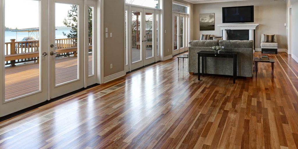 shiny old hardwood floor