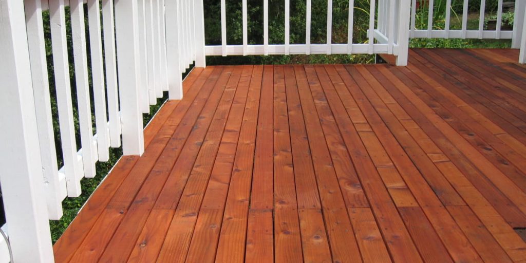 stained and sealed deck
