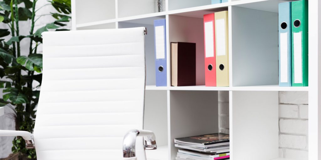 wall shelves with file organizers