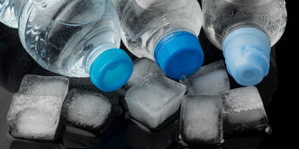 frozen water bottles