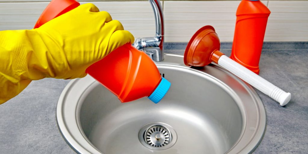 chemical fix a slow draining sink