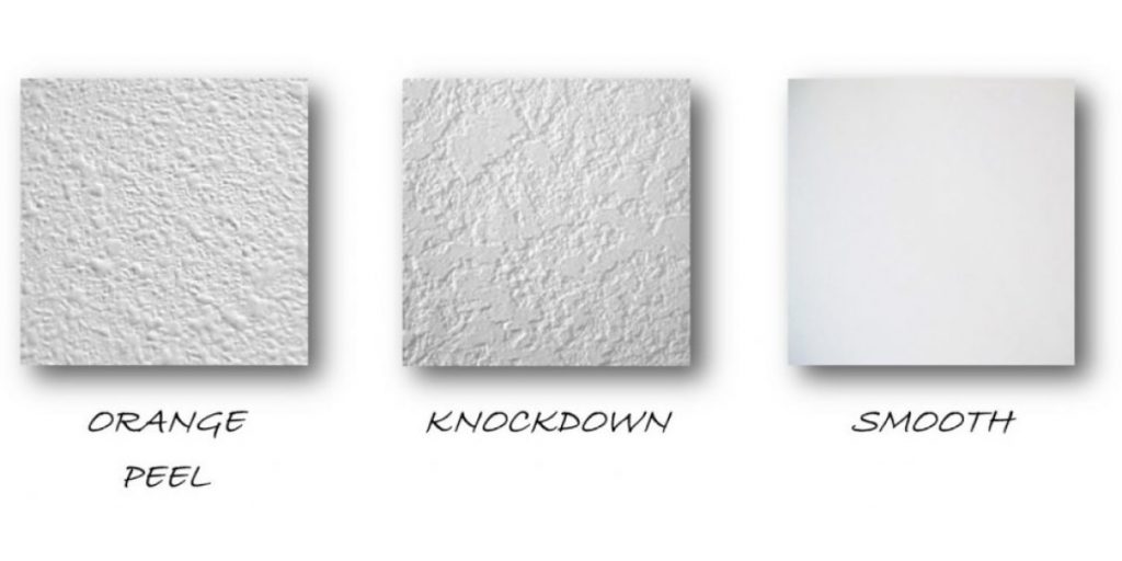 Orange Peel, Knockdown And Smooth Drywall Textures Comparison