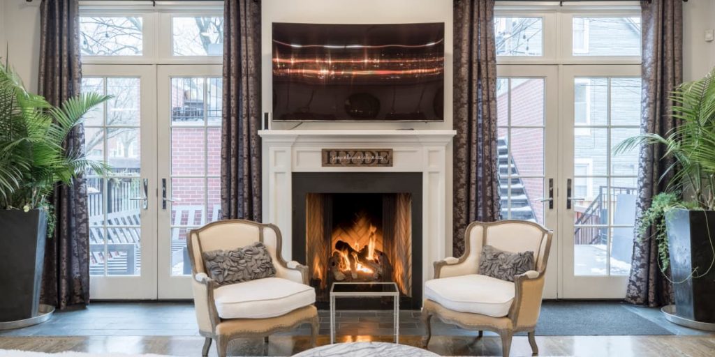 luxury decorating above fireplace